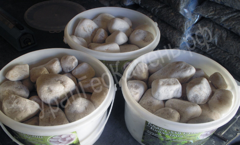 Камни для бани Кварц окатанный 15кг в Кемерово