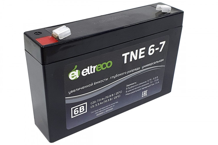 Тяговый аккумулятор Eltreco TNE6-7 (6V7A/H C20) в Кемерово
