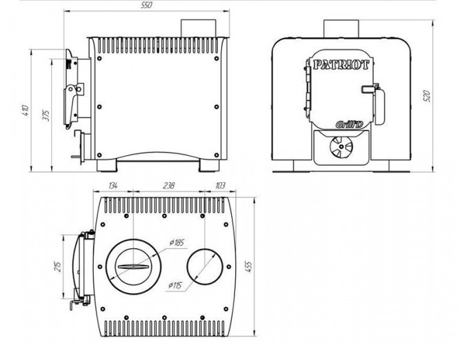 Печь длительного горения Grill’D Patriot 200 в Кемерово
