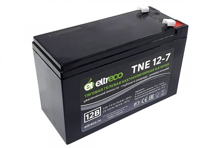 Тяговый аккумулятор Eltreco TNE12-7 (12V7A/H C20) в Кемерово