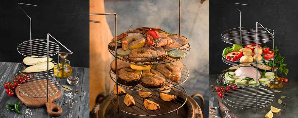 Этажерка 3-х ярусная диаметр 27 см в Кемерово