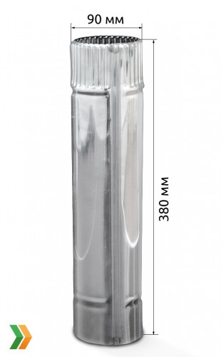 Сегмент трубы дымохода 90 мм. в Кемерово