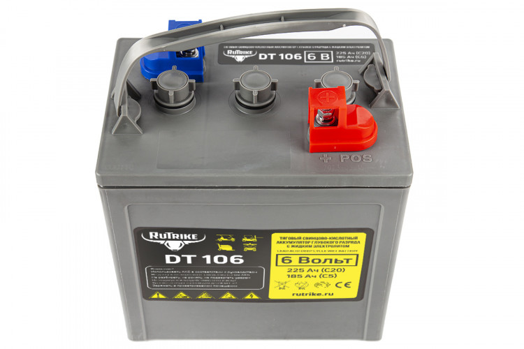 Тяговый аккумулятор RuTrike WET DT106 (T-105) 6V155A/H C3 в Кемерово