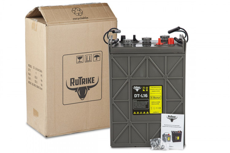 Тяговый аккумулятор RuTrike WET DTL16 (L16H-AC) 6V275A/H C3 в Кемерово