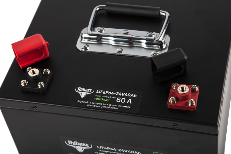 Тяговый железо-фосфатный аккумулятор RuTrike LiFePO4 24V40Ah (60A) в Кемерово
