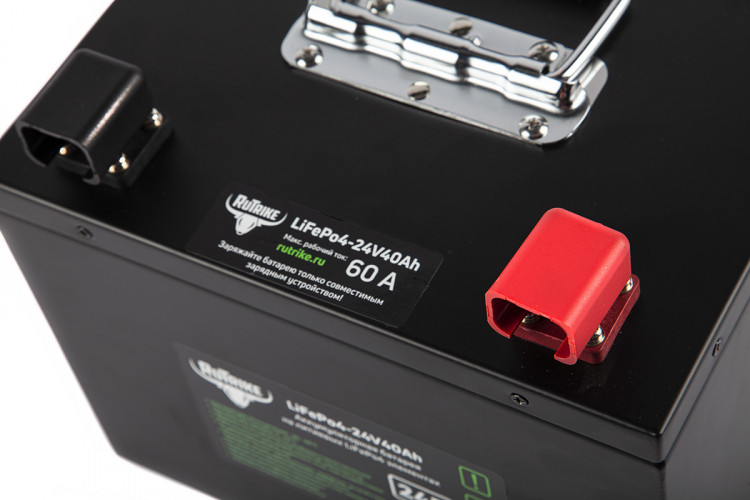Тяговый железо-фосфатный аккумулятор RuTrike LiFePO4 24V40Ah (60A) в Кемерово