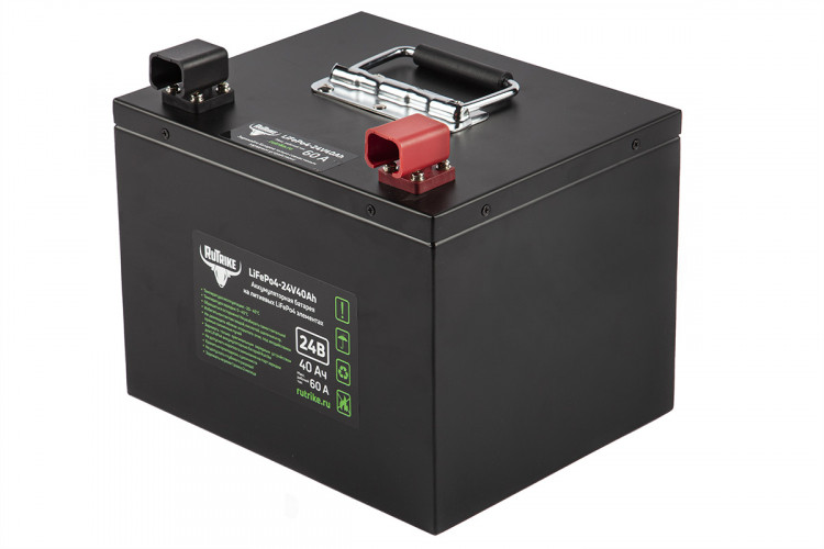 Тяговый железо-фосфатный аккумулятор RuTrike LiFePO4 24V40Ah (60A) в Кемерово
