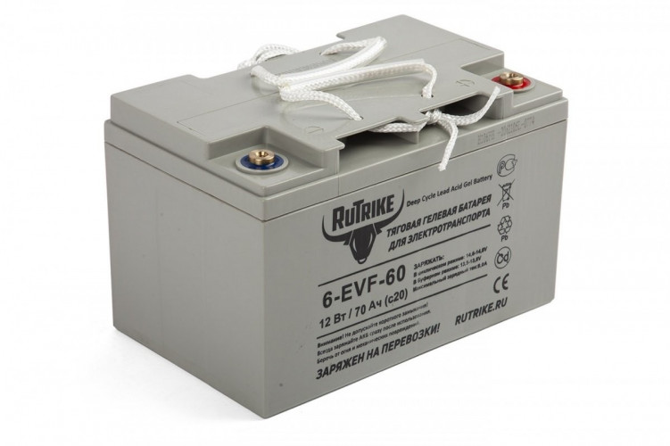 Тяговый гелевый аккумулятор RuTrike 6-EVF-60A (12V60A/H C3) в Кемерово